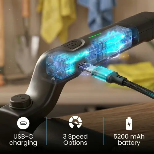 GrillWizz Grillreiniger — kabellos, per USB-C aufladbar, passt auf jeden Grill