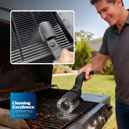 GrillWizz Grillreiniger — kabellose rotierende Grillbürste
